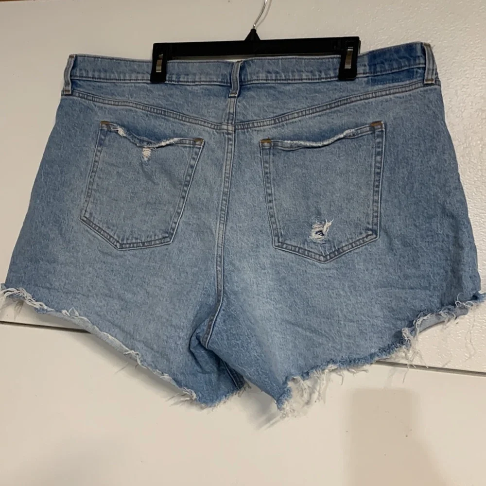 ABERCROMBIE AND FITCH 90S BAGGY SHORT LOW RISE JEAN DENIM RISE CURVE LOVE 35/20